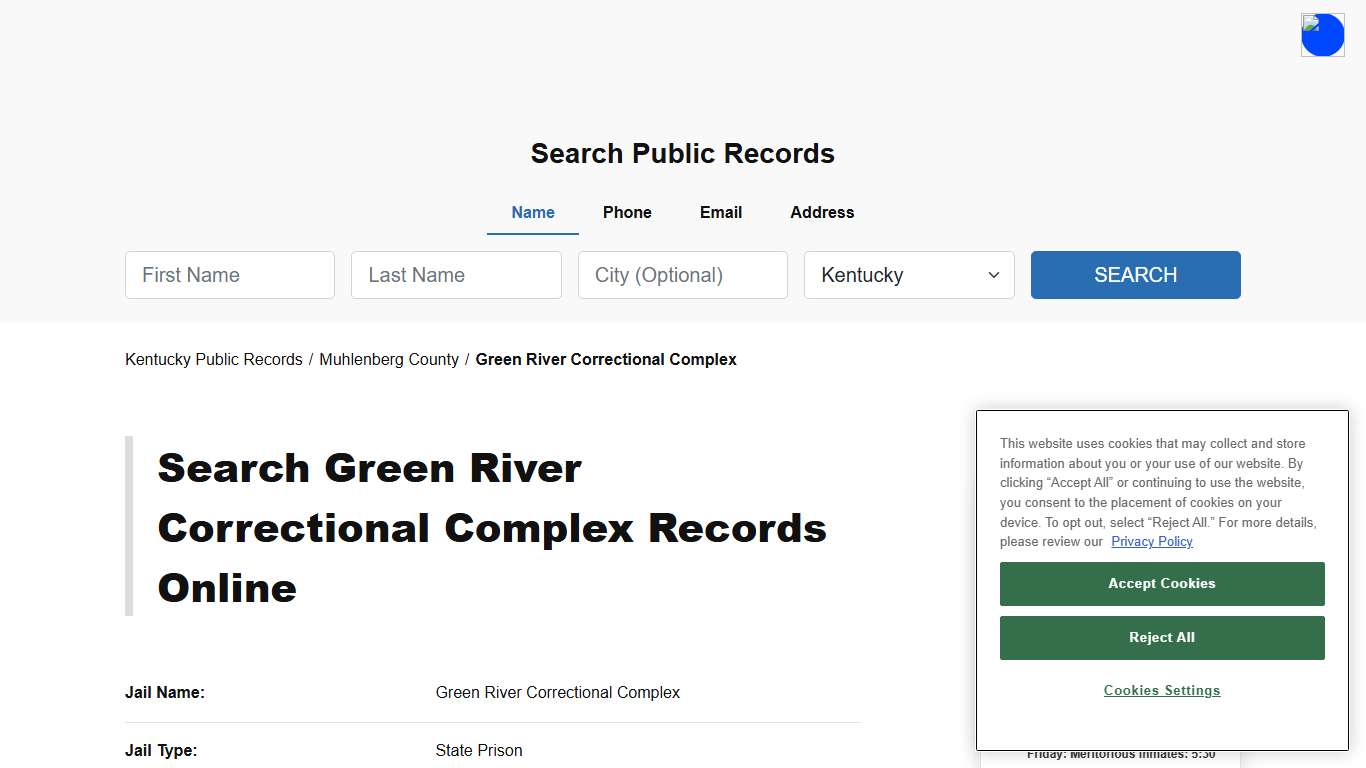 Green River Correctional Complex - Muhlenberg - Kentucky - TPI